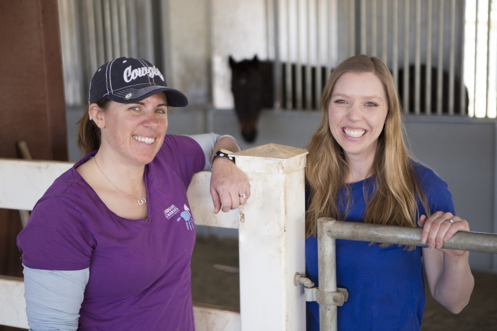 Left to Right: Kids & Horses Physical Therapist Erin Vaillancourt and Occupational Therapist Amy Schelert.